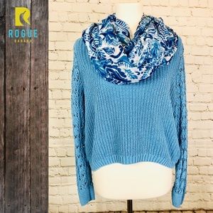 ❄️Lauren Conrad Crop Blue Sweater❄️